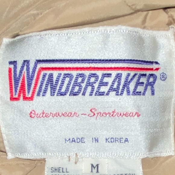 Vintage Windbreaker Outerwear Sportswear Mens Vest Size Med Orange Tan Retro - Picture 7 of 8